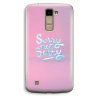 Sorry not sorry: LG K10 (2016) Transparant Hoesje