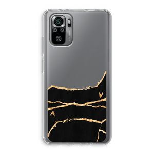 Gouden marmer: Xiaomi Redmi Note 10S Transparant Hoesje