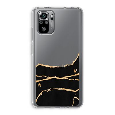 Gouden marmer: Xiaomi Redmi Note 10S Transparant Hoesje