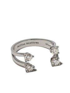 Delfina Delettrez bague Dots ornée de diamants - Argent