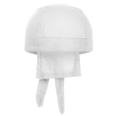 Myrtle Beach Hoofd bandana/zonnepet - wit - voor volwassenen