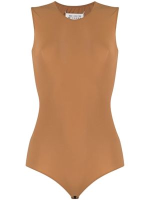 Maison Margiela body à encolure ronde - Marron
