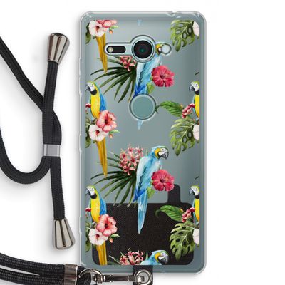 Kleurrijke papegaaien: Sony Xperia XZ2 Compact Transparant Hoesje met koord