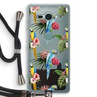Kleurrijke papegaaien: Sony Xperia XZ2 Compact Transparant Hoesje met koord
