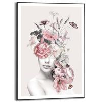 Reinders - Sweet Floral Lady - Schilderij 70x50cm Zwart