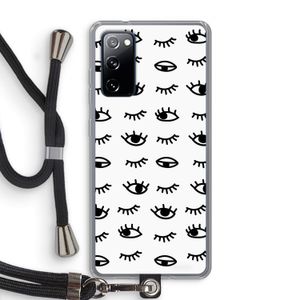 Eye pattern #2: Samsung Galaxy S20 FE / S20 FE 5G Transparant Hoesje met koord