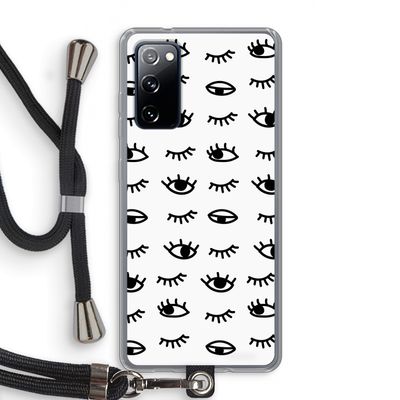 Eye pattern #2: Samsung Galaxy S20 FE / S20 FE 5G Transparant Hoesje met koord