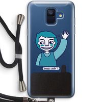 Zwaai: Samsung Galaxy A6 (2018) Transparant Hoesje met koord