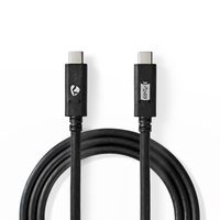 Nedis USB-Kabel | USB 3.2 Gen 2 | USB-C Male naar USB-C Male | 10 Gbps | 1 m | 1 stuks - CCGW64750BK10 CCGW64750BK10