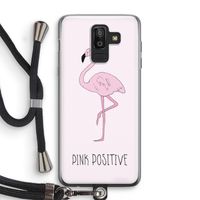 Pink positive: Samsung Galaxy J8 (2018) Transparant Hoesje met koord