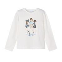 Mayoral creme T-shirtje met meisjes