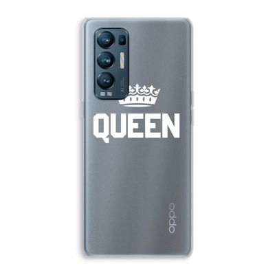 Queen zwart: Oppo Find X3 Neo Transparant Hoesje