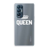 Queen zwart: Oppo Find X3 Neo Transparant Hoesje
