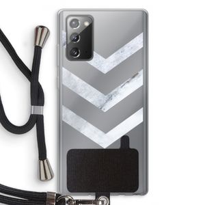 Marmeren pijlen: Samsung Galaxy Note 20 / Note 20 5G Transparant Hoesje met koord