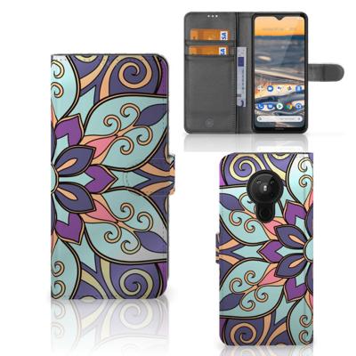 Nokia 5.3 Hoesje Purple Flower