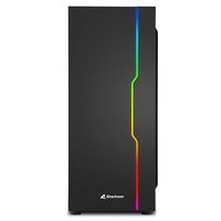 Sharkoon RGB Slider tower behuizing 3x USB-A | RGB | Tempered Glass - thumbnail