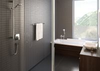 Muuraansluitbocht FixFit E HansGrohe Zonder Terugslagklep Geborsteld Zwart Chroom - thumbnail