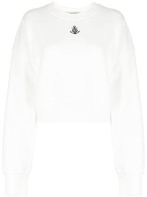 Kimhekim sweat en coton à logo imprimé - Blanc