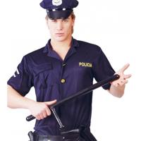 Wapenstok politie verkleed speelgoed - zwart - 60 cm - carnaval - agenten accessoires