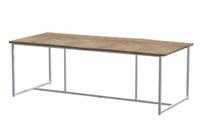 Quatro Tafelframe Frost Grey met Robusto Tafelblad Teak 220 x 95 cm - 4so
