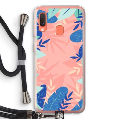 Tropisch: Samsung Galaxy A20e Transparant Hoesje met koord