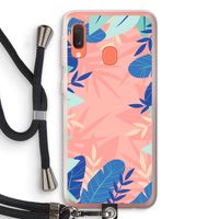 Tropisch: Samsung Galaxy A20e Transparant Hoesje met koord