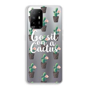 Cactus quote: Oppo A94 5G Transparant Hoesje