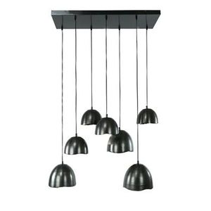 MOOS Logan Hanglamp 7-lichts - Zwart/Nikkel