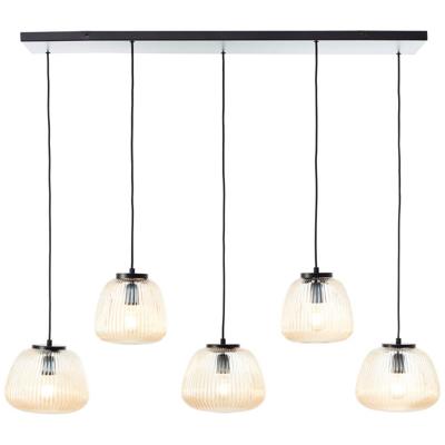 Brilliant 5-lichts hanglampKaizen zwart met wit - 60156/86