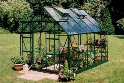 Royal Well Magnum 108 tuinkas - Groen gecoat - 3 mm Veiligheidsglas - 257x322 cm- - Tuindersglas- Royal Well