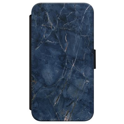 iPhone X/XS flipcase - Marmer navy blauw