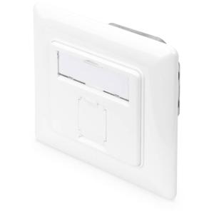 Digitus DN-9010/8-1 Netwerkdoos Inbouw (in muur) Inzet met centraalstuk en frame CAT 6A Wit