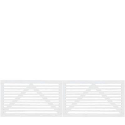 Witte Houten Dubbele Tuinpoort Tokyo 300 x 90 CM