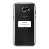 Reminder: Samsung Galaxy A5 (2017) Transparant Hoesje