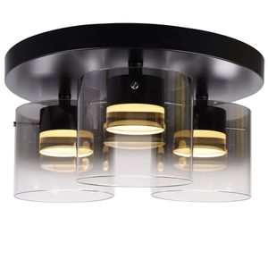 Plafondlamp Salerno smoke 3 lichts