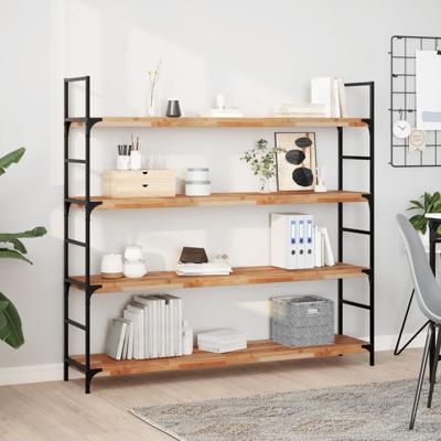 Wandschappen 3 st zwevend olieafwerking 160x30x4 cm acaciahout