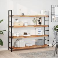 Wandschappen 3 st zwevend olieafwerking 160x30x4 cm acaciahout