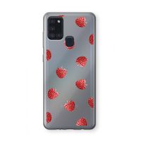 Framboosjes: Samsung Galaxy A21s Transparant Hoesje Framboosjes: Samsung Galaxy A21s Transparant Hoesje