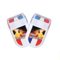 Schminkstift rood/wit/blauw - 2x stuks - Frankrijk/Nederland - fans en supporter schmink