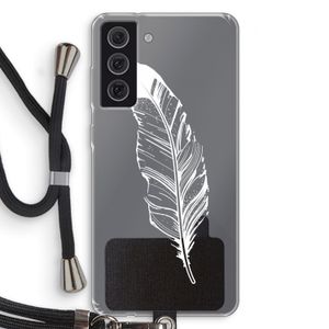 Pluim: Samsung Galaxy S21 FE Transparant Hoesje met koord
