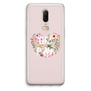 GRL PWR Flower: OnePlus 6 Transparant Hoesje