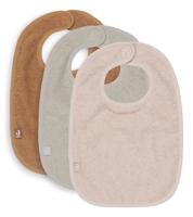 Jollein slab badstof Pale Pink/Nougat/Caramel (3-pack) Maat