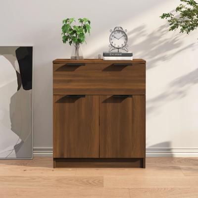 Dressoir 60x30x70 cm bewerkt hout bruin eikenkleur