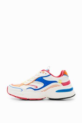 Runner sneakers met patch - BLUE - 37