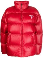 Prada doudoune en nylon recyclé - Rouge