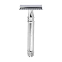 Edwin Jagger Scheermes Razors Double Edge Safety Chrome Plated Lined Handle Ref.DE89LBL 1Stuks | Voor Mannen