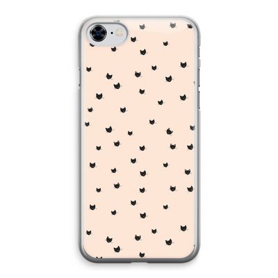 Kleine kattenkopjes: iPhone 8 Transparant Hoesje