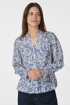 Neo Noir Blouse Astrida Fracture | Dusty Blue