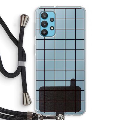 Rooster: Samsung Galaxy A32 4G Transparant Hoesje met koord