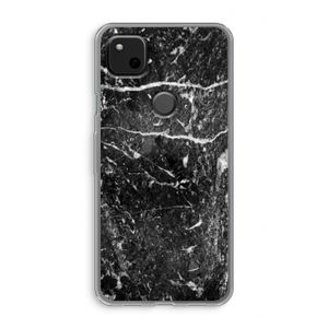 Zwart marmer: Google Pixel 4a Transparant Hoesje